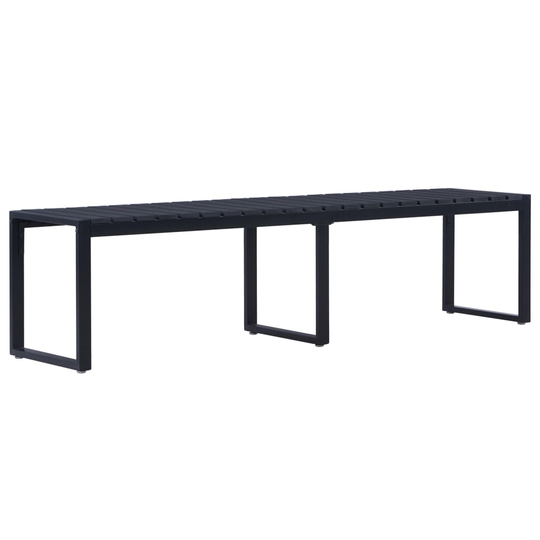 vidaXL Puutarhapenkki 180 cm polystyreenilevy musta