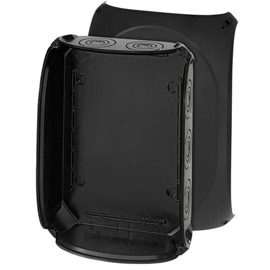 Hensel KF 5000 B Kytkentärasia musta, IP66, lasikuitu, ilman liitintä 255x355x122 mm