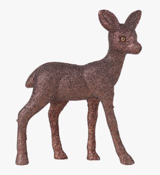 Small glitter deer koriste tummanruskea