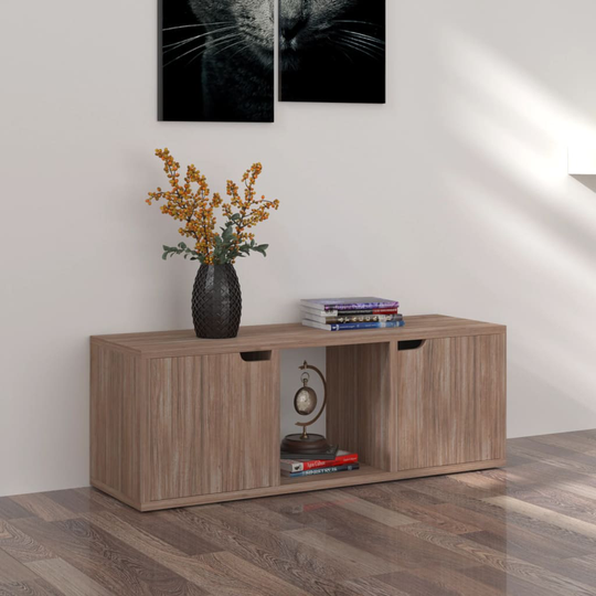 vidaXL TV-taso harmaa Sonoma-tammi 88,5x27,5x30,5 cm lastulevy