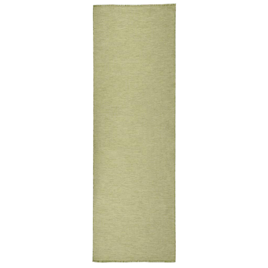 vidaXL Ulkomatto Flatweave 80x250 cm vihreä