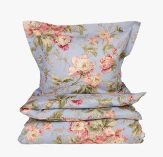 Floral Ballet percale pussilakanasetti percalea vaaleansininen