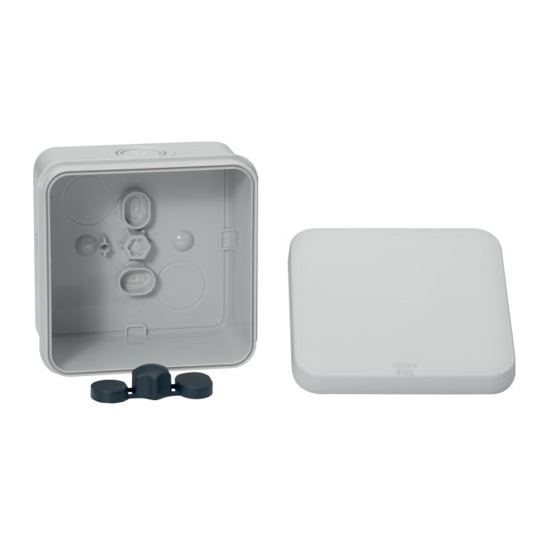 Schneider Electric ENN05084 Kytkentärasia harmaa, knock-outit, pinta-asennus 80x80x45 mm