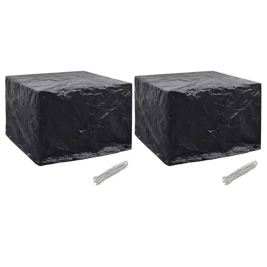 vidaXL Puutarhakalusteiden suojat 2 kpl 8 purjerengasta 122x112x98 cm