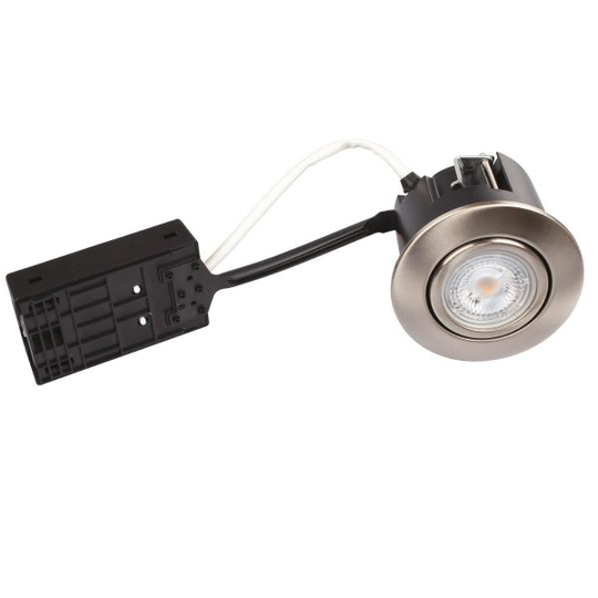 Scan Products Luna QI Downlight-valaisin 2 700 K, 5 W, ulkotilat Harjattu teräs
