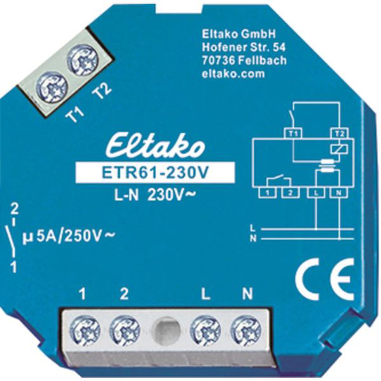 Eltako ETR61-230V Rele 5 A, 250 V (AC), potentiaalivapaa