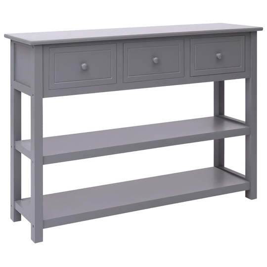 vidaXL Senkki harmaa 108x30x76 cm täysi keisaripuu