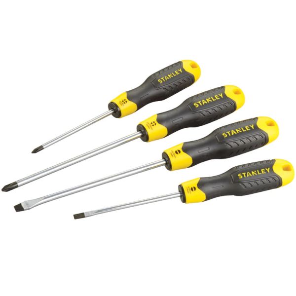 STANLEY 0-65-013 Cushion Grip Ruuvitalttasarja 4 kpl, pehmustettu kahva