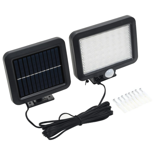 vidaXL Aurinkoenergiavalaisin liiketunnistimella LED-valot valkoinen