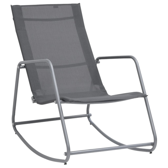 vidaXL Puutarhan keinutuoli harmaa 95x54x85 cm textilene