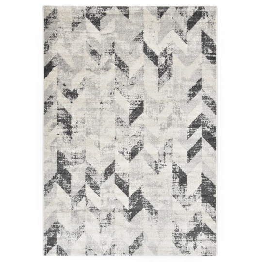 vidaXL Matto harmaa ja valkoinen 120x170 cm PP