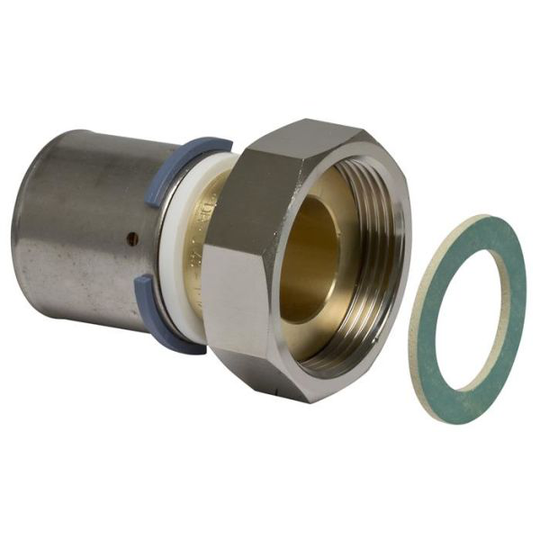 Uponor 1878155 Puristusliitin pyörivällä mutterilla, 40 x 40 mm