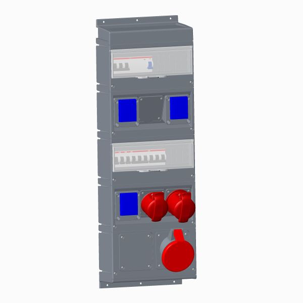ABB 2CMA101808R1000 Pistorasiakeskus IEC/CEE-pistorasioille 1x463 A (ei maadoitettu), 1x432 A, 1x416 A, 3xsukopistorasia