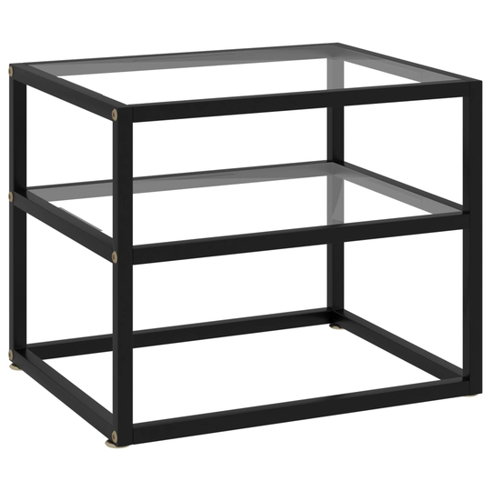 vidaXL Konsolipöytä läpinäkyvä 50x40x40 cm karkaistu lasi