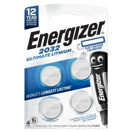Energizer Ultimate Lithium Nappiparisto CR2032, 3 V, 4 kpl 4 kpl