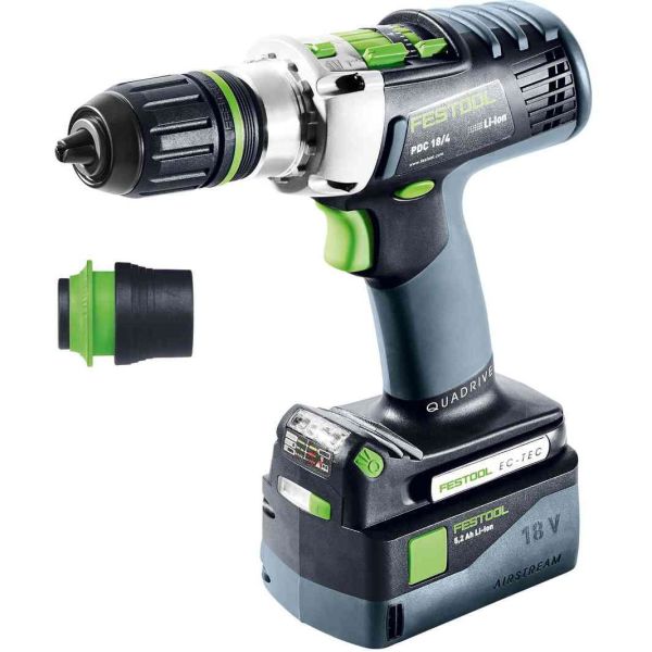 Festool PDC 18/4 5,2/4,0 I-Plus QUADRIVE Akkuiskuporakone sis. akut ja laturin