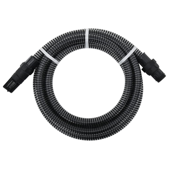 vidaXL Imuletku PVC-liittimillä 7 m 22 mm musta