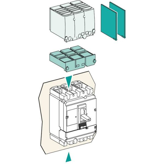 Schneider Electric LV429515 Kosketussuoja Malli: 3P lyhyt NSX100–250