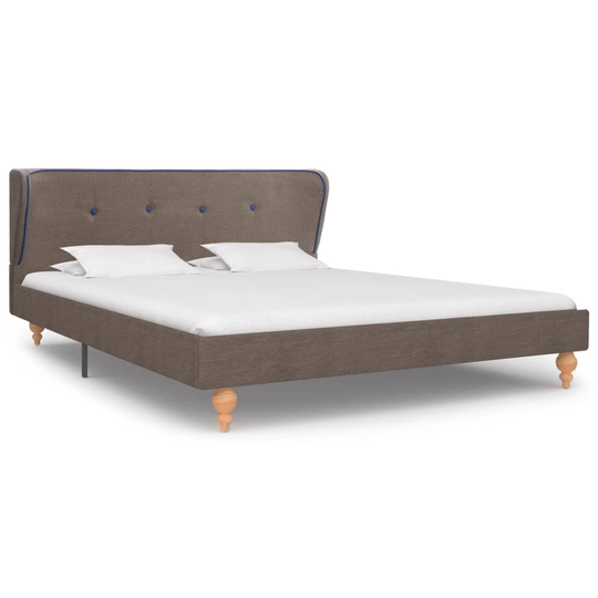 vidaXL 280714 Bed Frame Taupe Fabric 135x190 cm (UK/NO/IE/FI/DE/FR/NL only)