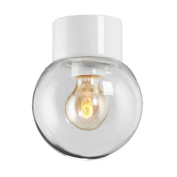 Ifö Electric Classic Glob 150 Kattovalaisin IP54, suora, E27, suora valkoinen