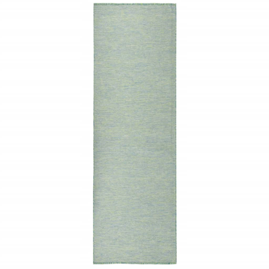 vidaXL Ulkomatto Flatweave 80x250 cm turkoosi