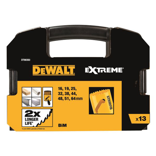 Dewalt DT90350-QZ Reikäsahasarja puulle, metallille ja muoville, 13 osaa