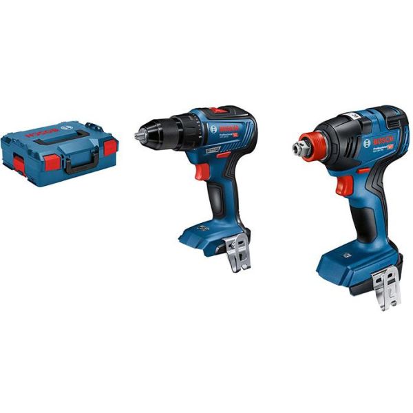 Bosch GDX 18V-200 + GSR 18V-55 Työkalupaketti Sis. L-BOXX-laukun, ilman akkuja ja laturia