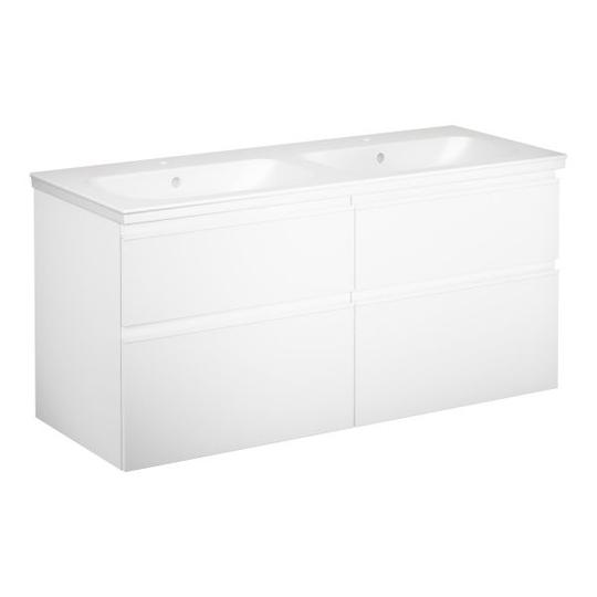 Gustavsberg Artic Pesukaappipakkaus otelista, valkoinen, 120 cm, kaksinkertainen pesuallas