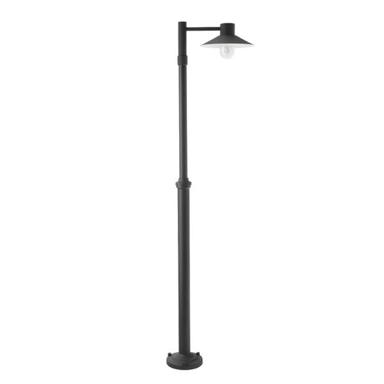 Norlys Lund 274 Pylväsvalaisin E27, 53W, IP54 Musta
