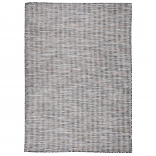 vidaXL Ulkomatto Flatweave 200x280 cm ruskea ja musta
