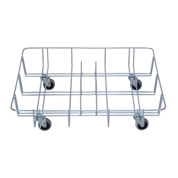 Hykab 53051 Vaijerivaunu jäteastioille 2 x 60 l roska-astioille (Patricia)