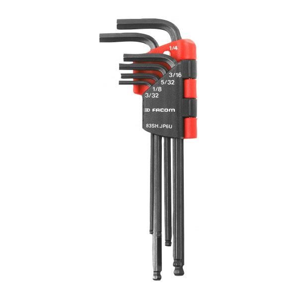 Facom 83SH.JP7 Kuusiokoloavainsarja pitkä pallopäinen 1,5 mm-6 mm, 7 kpl