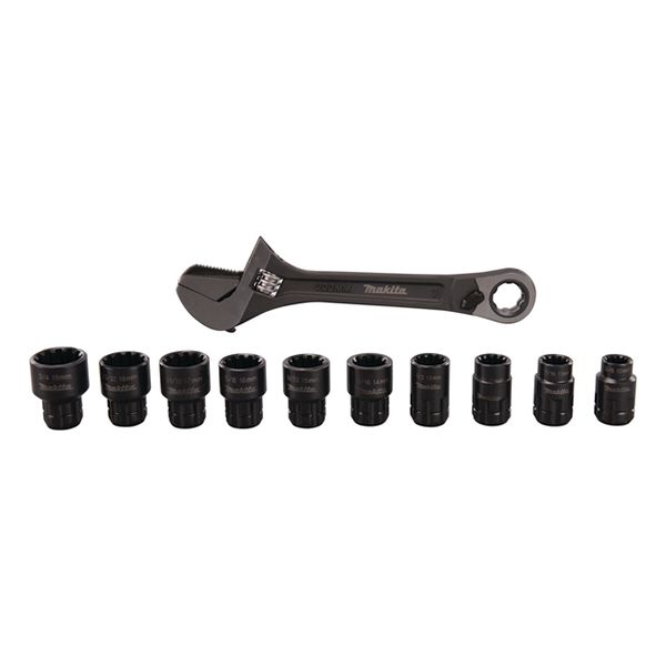 Makita B-65458 Jakoavainsarja jossa 10 hylsyä