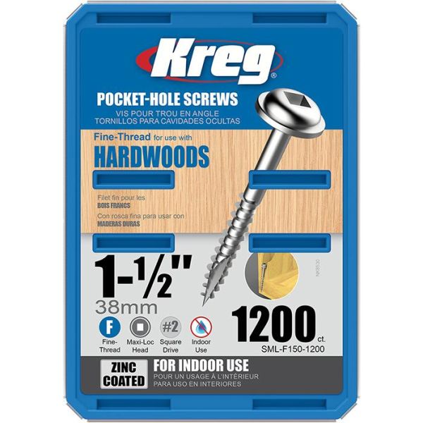 Kreg SML-F150-1200 Ruuvi 38 mm 1200 kpl:n pakkaus