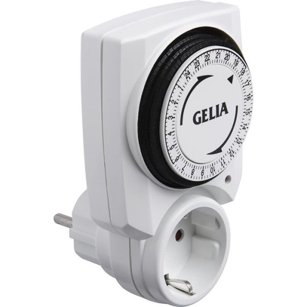 Gelia 06.0034021 Ajastinkytkin maadoitettu, 24 tuntia