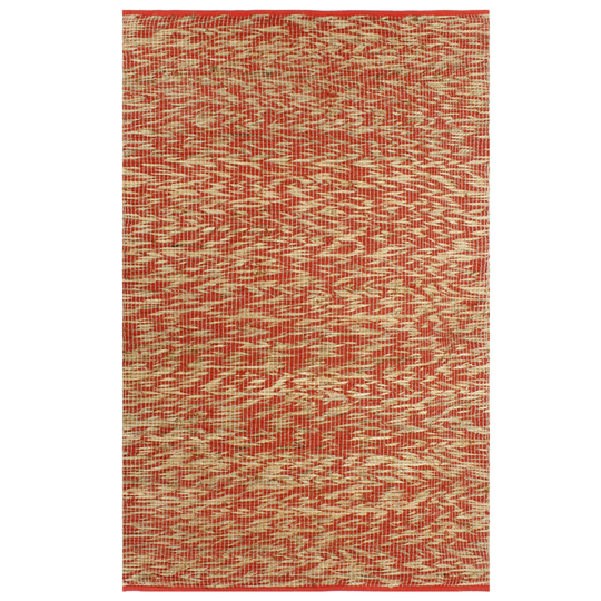 vidaXL Käsintehty juuttimatto punainen ja luonnollinen 120x180 cm