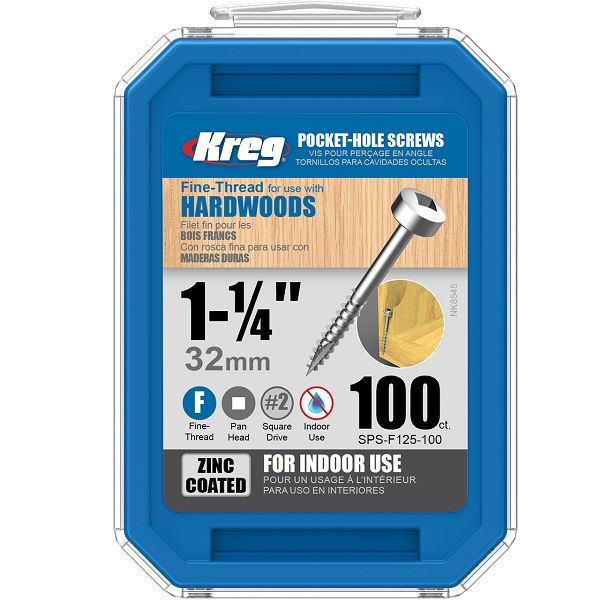 Kreg SPS-F125-100 Ruuvi 32 mm 100 kpl:n pakkaus