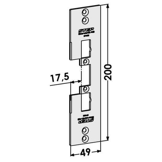 STEP ST4032 Tolppa Wicona-profiilijärjestelmille 17,5 mm