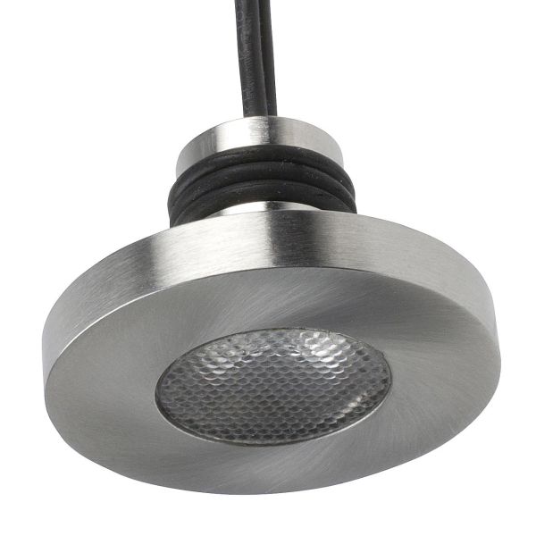 Designlight P-118SS Downlight-valaisin 3000 K, 1,2 W ruostumatonta terästä