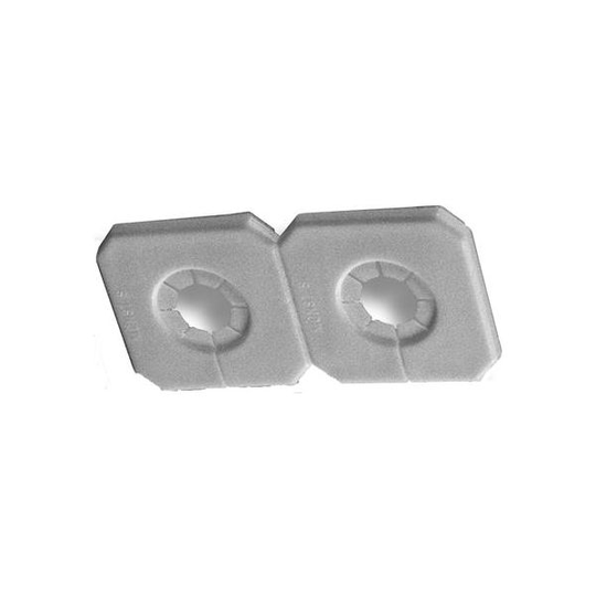Purus Duo-Täck Peitelevy kahdelle putkelle, jaettava, valkoinen Putkelle du 10-18 mm