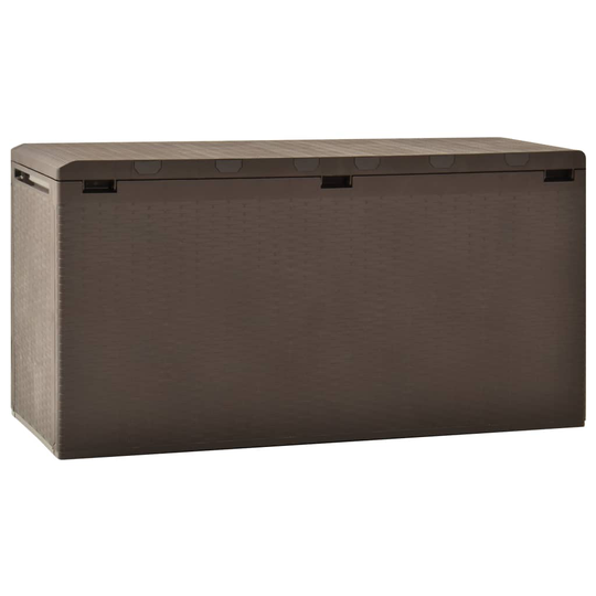vidaXL Puutarhan varastoarkku ruskea 114x47x60 cm
