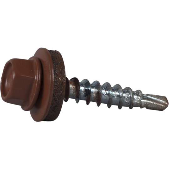 ESSVE 64923 Kateruuvi 4,8 x 28 mm, porakärki, 250 kpl Tiilenpunainen (RR750)