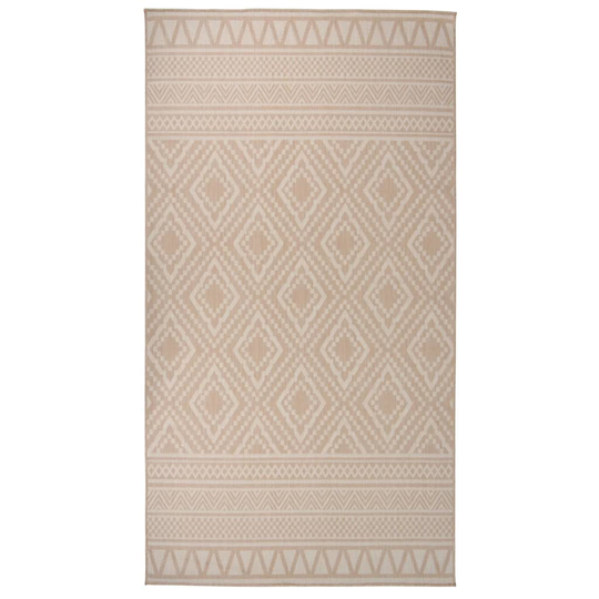 vidaXL Ulkomatto Flatweave 80x150 cm ruskeat raidat
