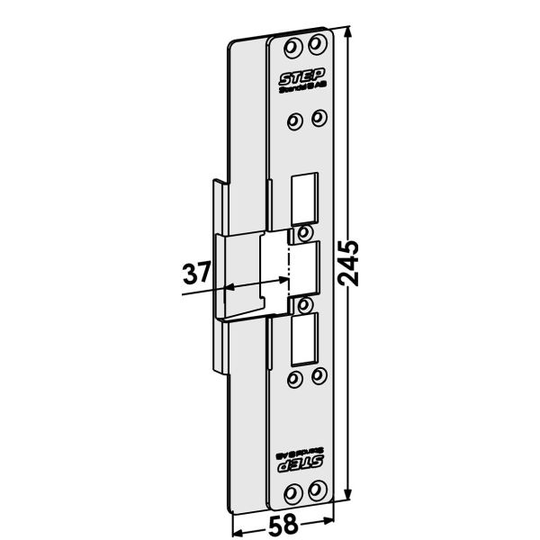 STEP ST6519 Tolppa Wicona-profiilijärjestelmille 37 mm