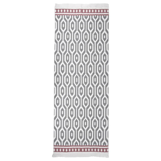 vidaXL Matto harmaa 100x300 cm puuvilla