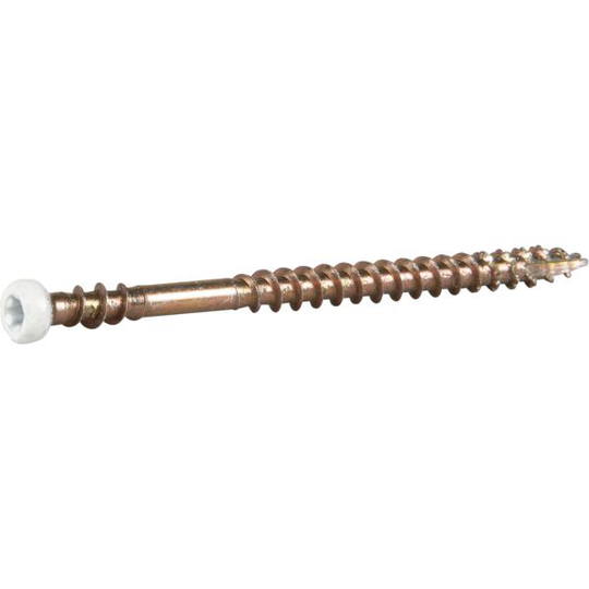 ESSVE 458155 Sokkeliruuvi 3,9 mm Ø, maalattu valkoinen, TX10 57 mm, 100 kpl