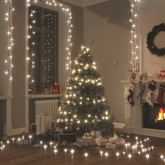 vidaXL LED-valonauha 150 LED-valoa kylmä valkoinen 15 m PVC