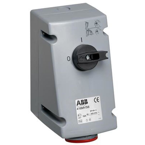 ABB 2CMA167663R1000 Seinäpistorasia IP44, 4P+J, 400 V 16 A