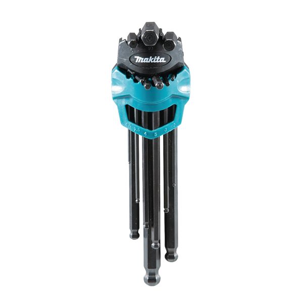 Makita B-65894 Kuusiokoloavainsarja kuulakärjellä ja vyökiinnikkeellä