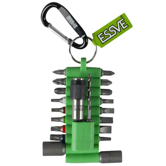 ESSVE Bitclip PRO Pack Ruuvikärkisarja karbiinihaka, 18 osaa